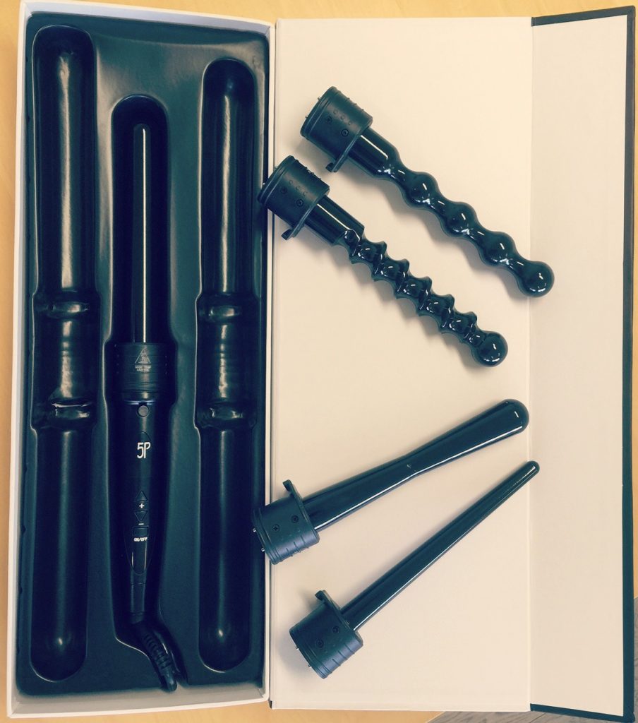 rizador air curler hair contrast